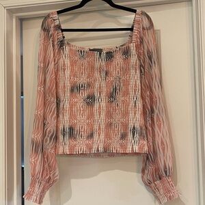 Anthropologie Elegant Pink and Black Women's Top